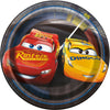 Plates - Dessert, Black/Red/Yellow, Disney Cars 3, Round, 7", 8 Count