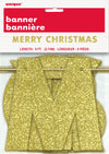 Banner Kit - Gold Glitter, "Merry Christmas", 9'