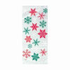 20 Snowflake Red/Green Cellophane Bag