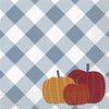 16 Pumpkin & Gingham Lunch Napkins