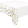 Silver & Gold Holiday Snowflakes Table Cover