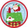 8 Colorful Santa 7" Dessert Plates