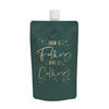 Modern Christmas Green & Gold 8oz Drink Pouch