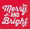 Napkins - Beverage, "Merry and Bright", 16 Count