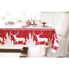 Table Cover - Plastic, Plaid Deer, 54" x 84"