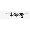 Banner Kit - Black, "Happy Birthday", 7'