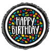 Balloon - Foil, Colorful Mosaic Birthday, Round, 18"