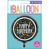 Balloon - Foil, Colorful Mosaic Birthday, Round, 18"