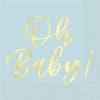 Blue "Oh Baby" Luncheon Napkins