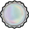 Iridescent Scalloped Haunting Plates 9.25"