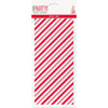 Red Striped Cellophane Bags