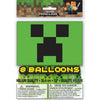 Balloons - Latex, Minecraft, 12", 8 Count