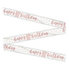 Banner Kit - Foil, Glitz Rose Gold, "Happy 80th Birthday", 9'