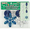 Hanging Decoration - Foil Snowflake, 4 Count