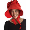 Adult Handmaid Red Bonnet with PVC Peak