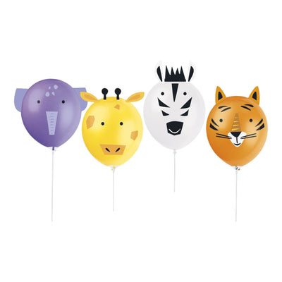 Balloon Activity Kit - Latex, Make Your Own Animal Safari, 12", 4 Count