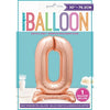 Rose Gold Number Shaped Standing Foil Balloon 30" 0