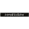 Black & Silver Glitz 40th Birthday Banner