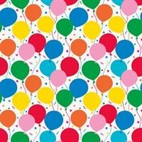 Colorful Balloon Party Gift Wrap 30" x 5ft