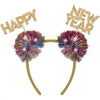 Colorful Confetti Happy New Year Pom Pom Headband - Light-Up