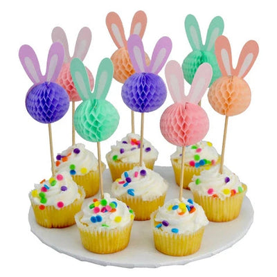 Easter Bunny Party Picks, Set of 8