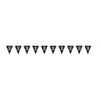 Flag Banner - Black & Silver Glitz 30th Birthday, 9 Feet