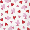 Fluttering Hearts Lunch Napkin 16 Count