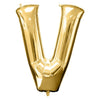 Foil Balloon - Jumbo Gold Letter V