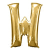 Foil Balloon - Jumbo Gold Letter W