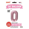 Foil Balloon - Jumbo Number Light Pink 0