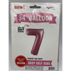 Foil Balloon - Jumbo Number Light Pink 7