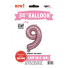 Foil Balloon - Jumbo Number Light Pink 9