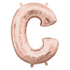 Foil Balloon - Mini Letter Rose Gold C 16 Inch Air-Filled Only