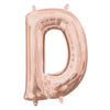 Foil Balloon - Mini Letter Rose Gold D 16 Inch Air-Filled Only