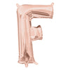 Foil Balloon - Mini Letter Rose Gold F 16 Inch Air-Filled Only