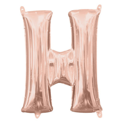 Foil Balloon - Mini Letter Rose Gold H 16 Inch Air-Filled Only