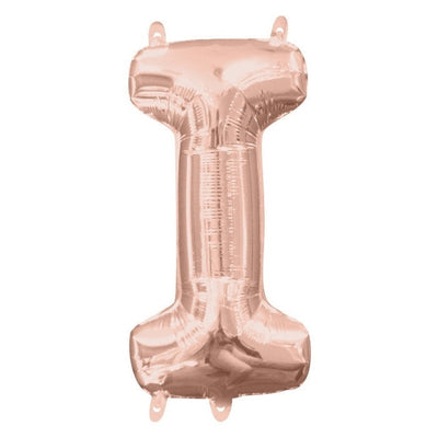Foil Balloon - Mini Letter Rose Gold I 16 Inch Air-Filled Only