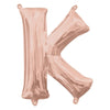 Foil Balloon - Mini Letter Rose Gold K 16 Inch Air-Filled Only