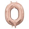 Foil Balloon - Mini Letter Rose Gold O 16 Inch Air-Filled Only