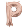 Foil Balloon - Mini Letter Rose Gold P 16 Inch Air-Filled Only