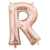 Foil Balloon - Mini Letter Rose Gold R 16 Inch Air-Filled Only