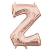 Foil Balloon - Mini Letter Rose Gold Z 16 Inch Air-Filled Only