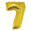 Foil Balloon - Mini Number Gold 7 16 Inch Air-Filled Only, Not Packaged