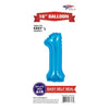 Foil Balloon - Mini Number Light Blue 1