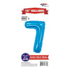 Foil Balloon - Mini Number Light Blue 7