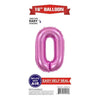 Foil Balloon - Mini Number Light Pink 0