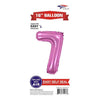 Foil Balloon - Mini Number Light Pink 7