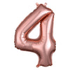 Foil Balloon - Mini Number Rose Gold 4 16 Inch Air-Filled Only