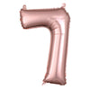 Foil Balloon - Mini Number Rose Gold 7 16 Inch Air-Filled Only