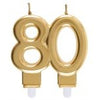 Gold Age Candle 80 Years